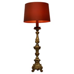 Italian 18th Century Giltwood Lamp