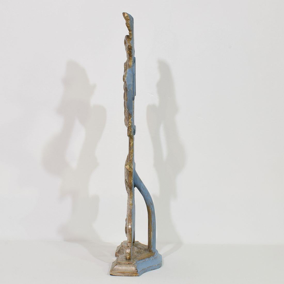 XVIIIe siècle et antérieur Reliquaire baroque italien du XVIIIe siècle en bois sculpté à la main et argenté en vente