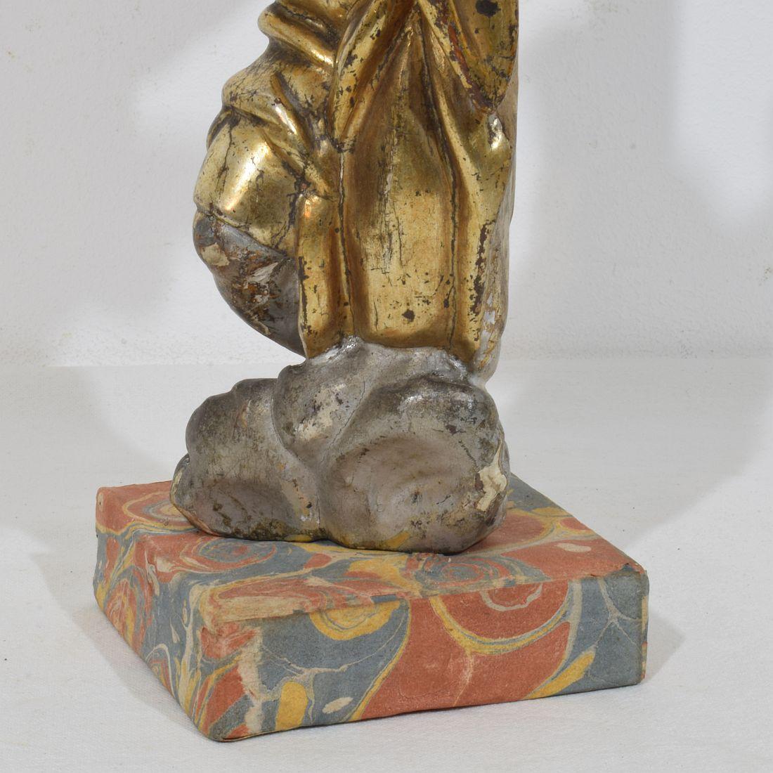 Italian 18th Century Hand Carved  Baroque Winged Angel For Sale 10