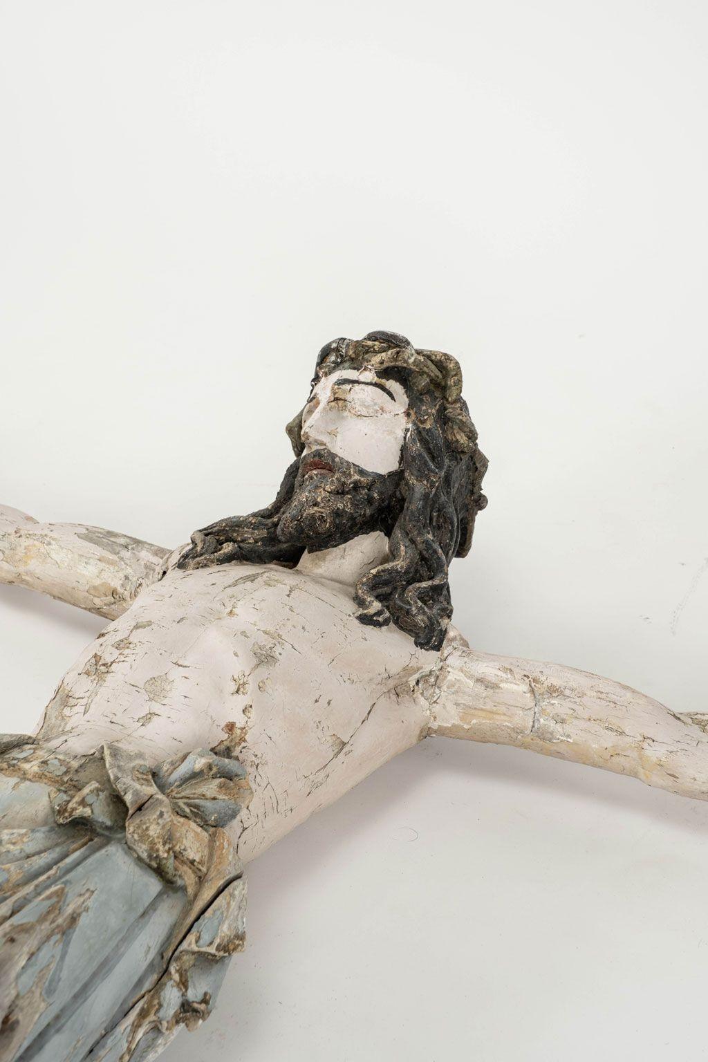 Corpus Christi italien du 18ème siècle sculpté à la main dans sa peinture d'origine en vente 3