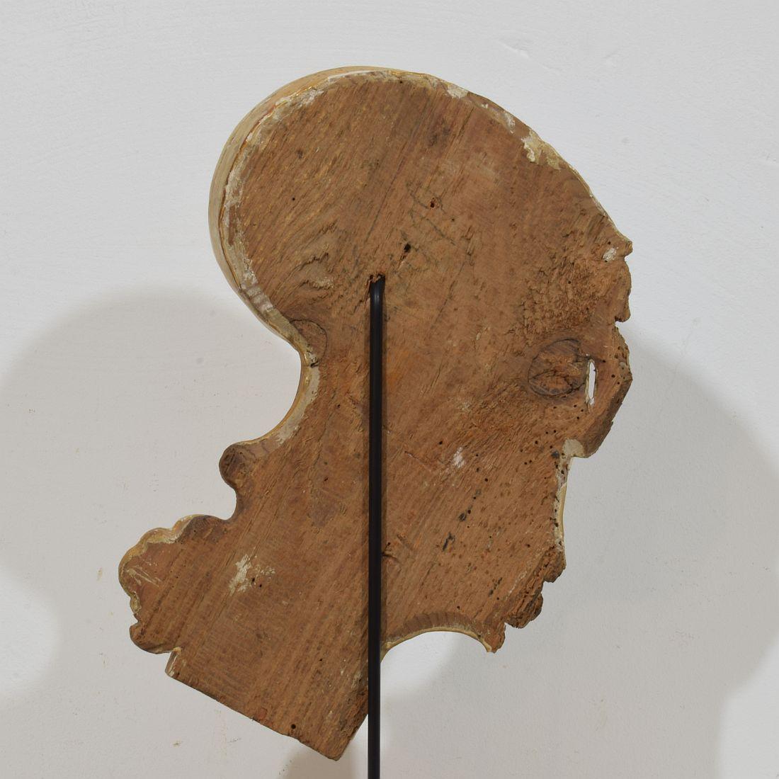 Siglo XVIII italiano  Adorno Barroco Rizado de Madera de Giltwood Tallado a Mano en venta 4