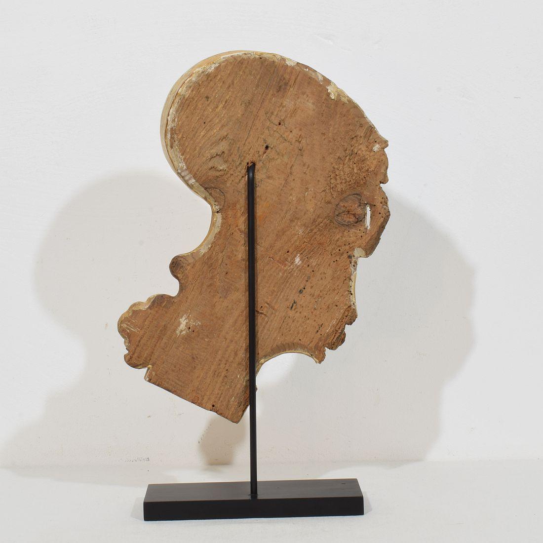 Siglo XVIII italiano  Adorno Barroco Rizado de Madera de Giltwood Tallado a Mano en Bueno estado para la venta en Buisson, FR