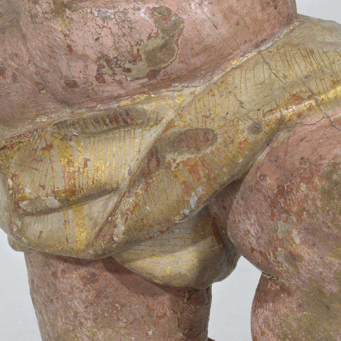 Fragment d'ange baroque italien en bois sculpté à la main du 18e siècle en vente 11