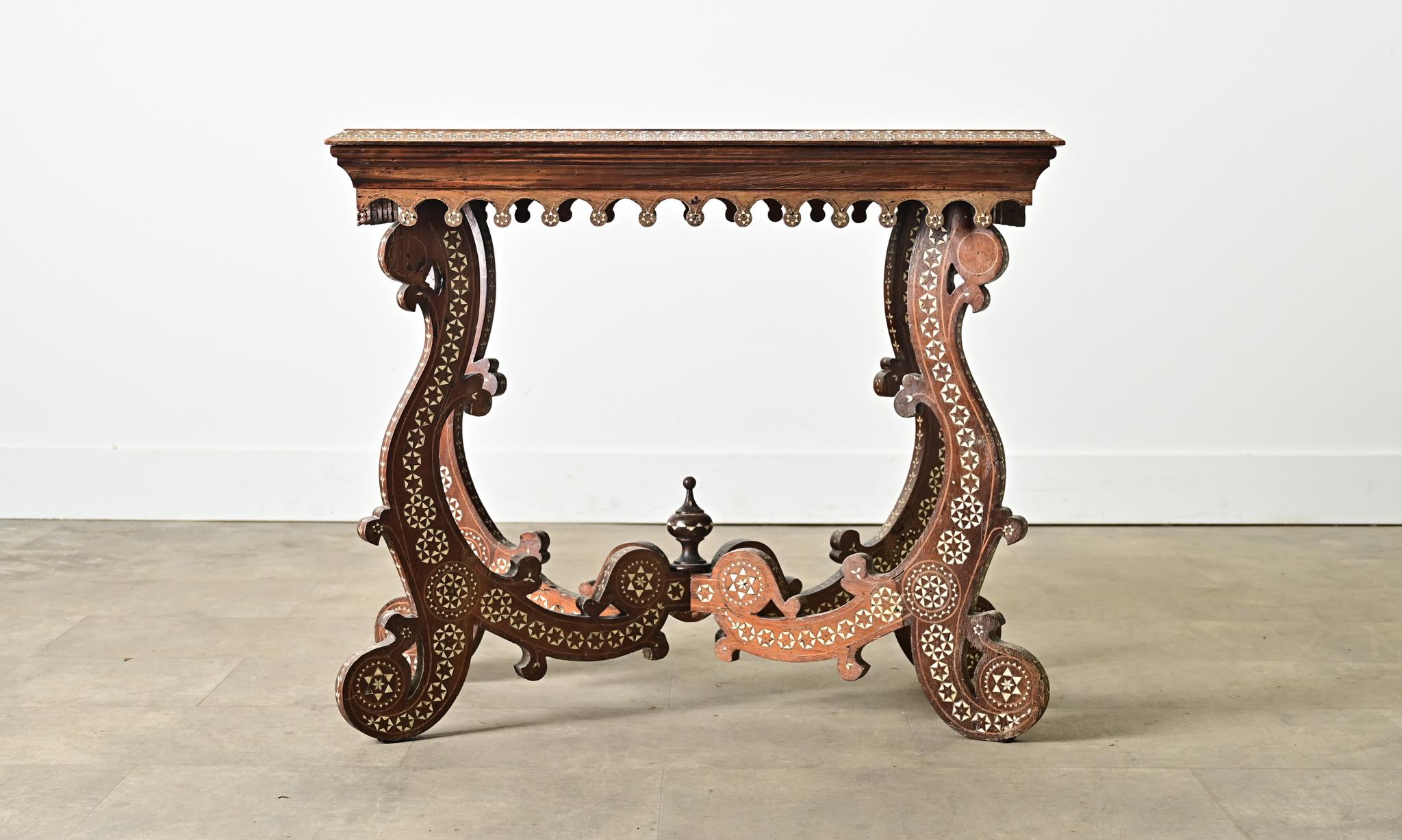 Italian 18th Century Inlay Console Table For Sale 7