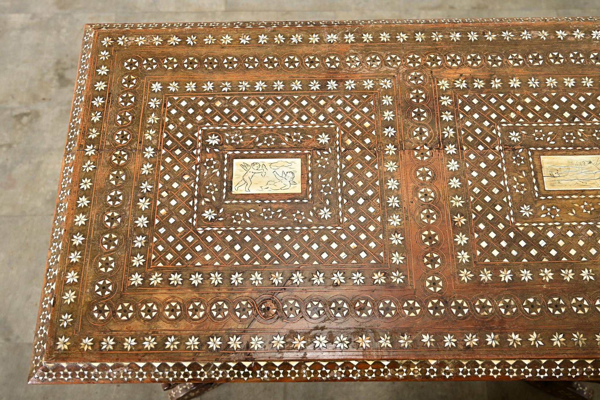18th Century and Earlier Italian 18th Century Inlay Console Table For Sale