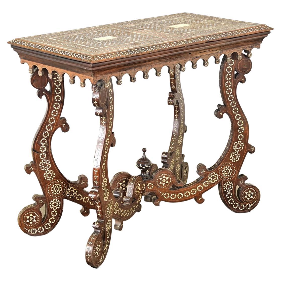 Italian 18th Century Inlay Console Table For Sale