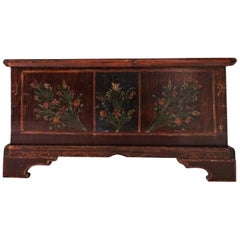 Italian 18th Century Intricately Painted Wedding Chest