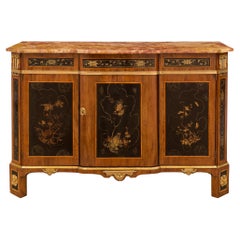 Italian 18th Century Japanese Lacquer and Lace Wood Veneer Cabinet