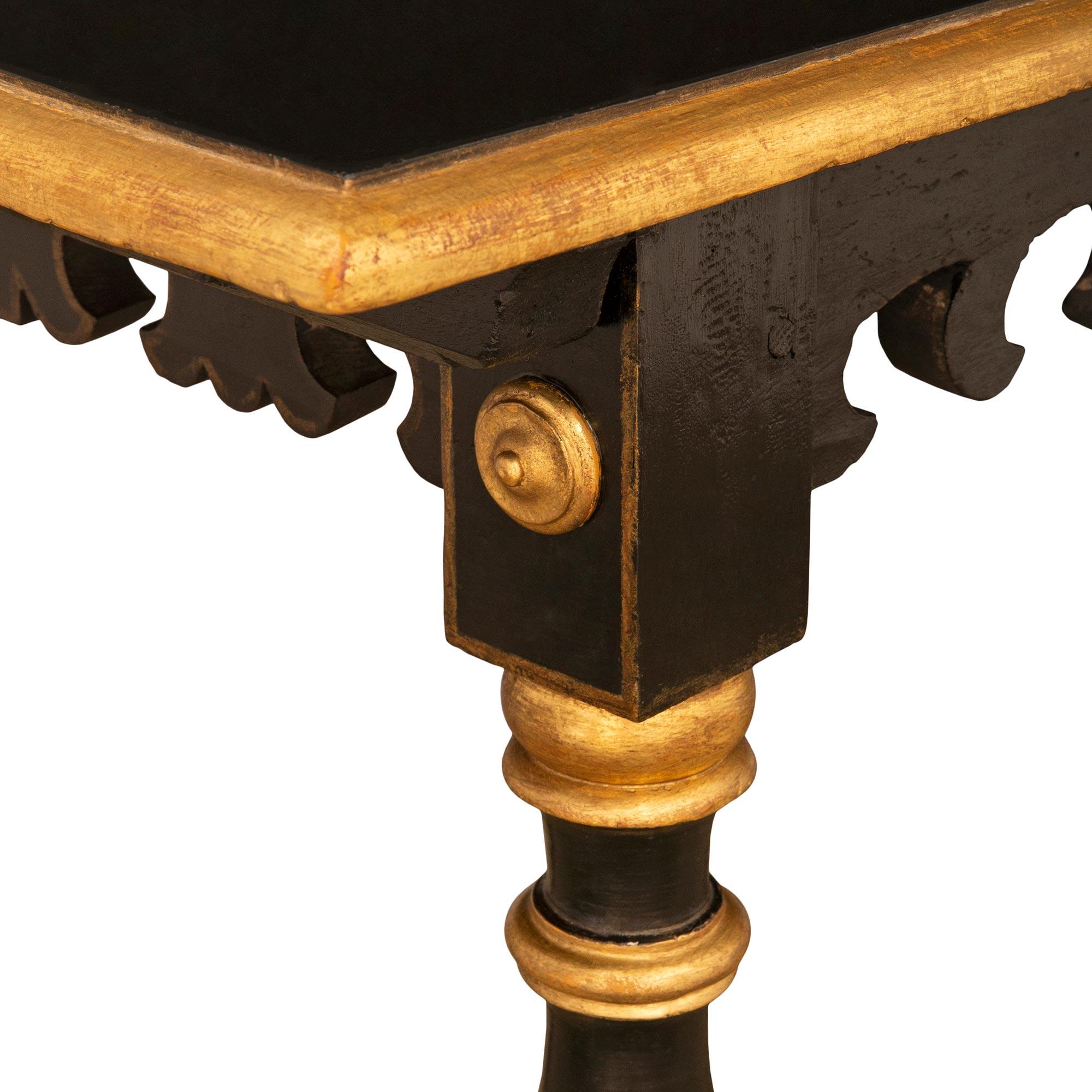 18th Century and Earlier Italian 18th Century Louis XIV Period Fruitwood & Giltwood Side/Center Table For Sale
