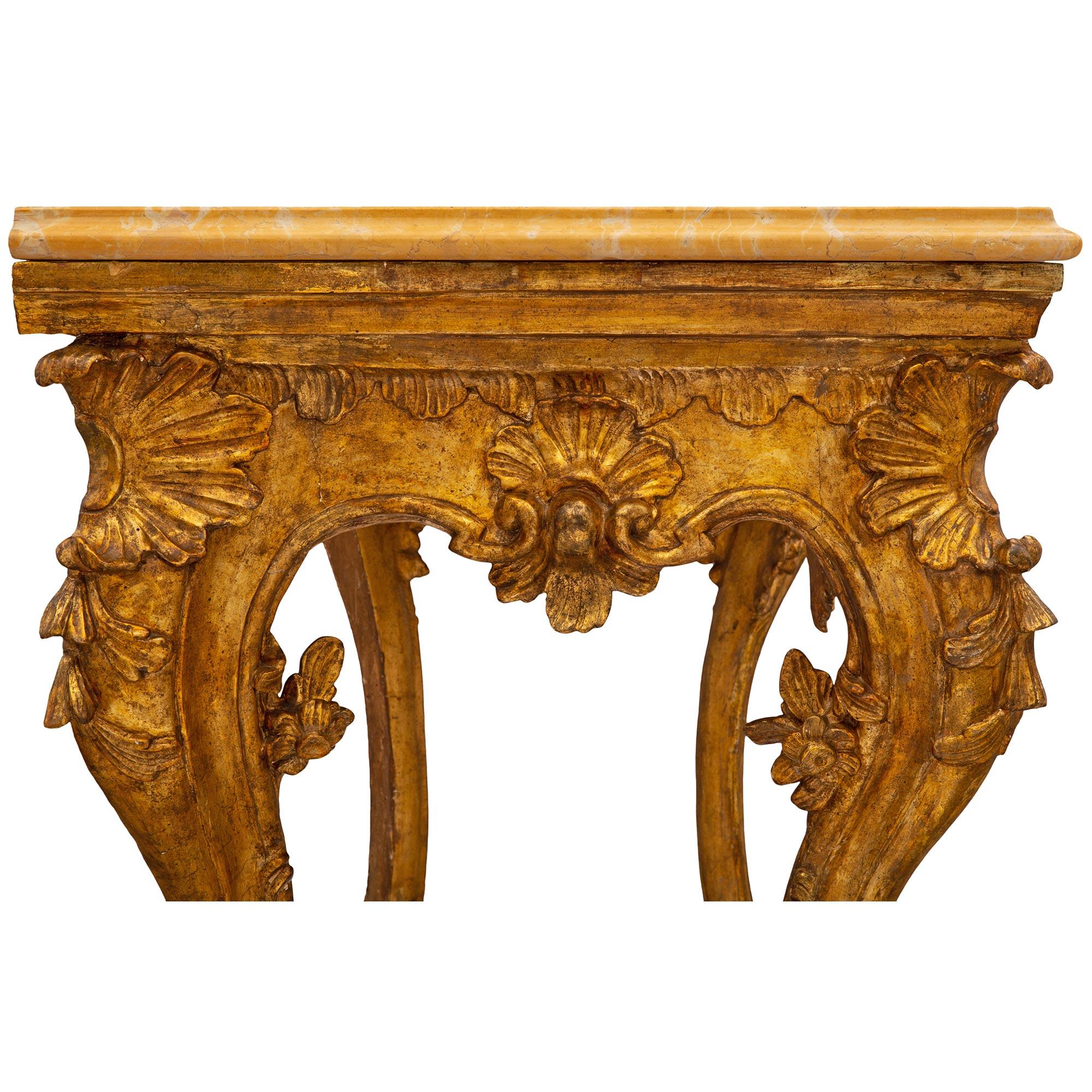 Italian 18th Century Louis XIV Period Mecca Free Standing Console For Sale 1