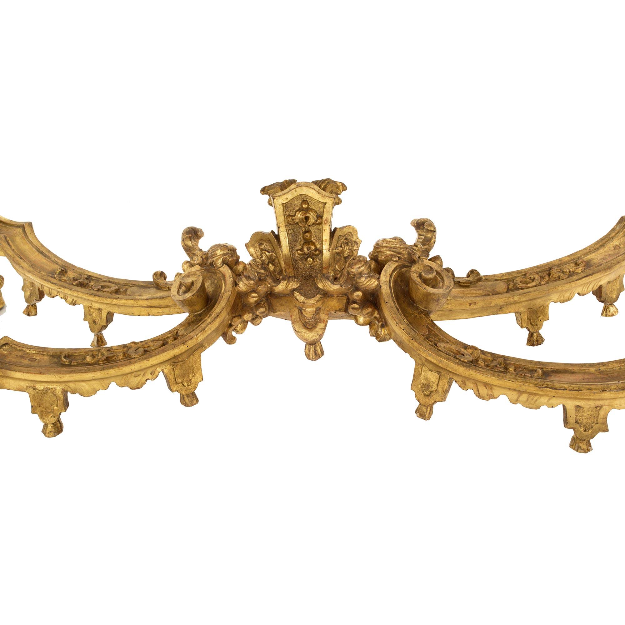 Italian 18th Century Louis XIV Period Venetian Giltwood Console For Sale 2