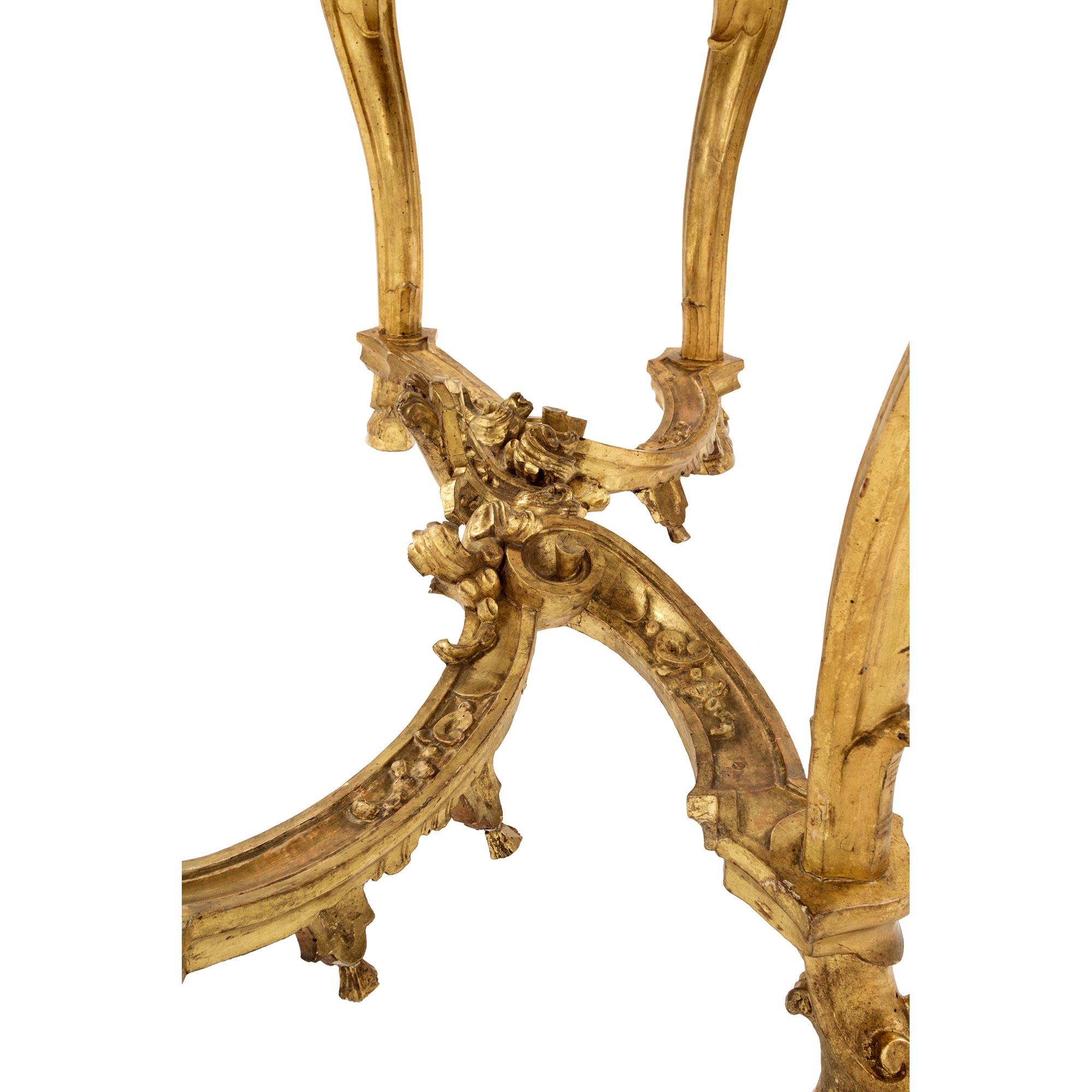 Italian 18th Century Louis XIV Period Venetian Giltwood Console For Sale 3