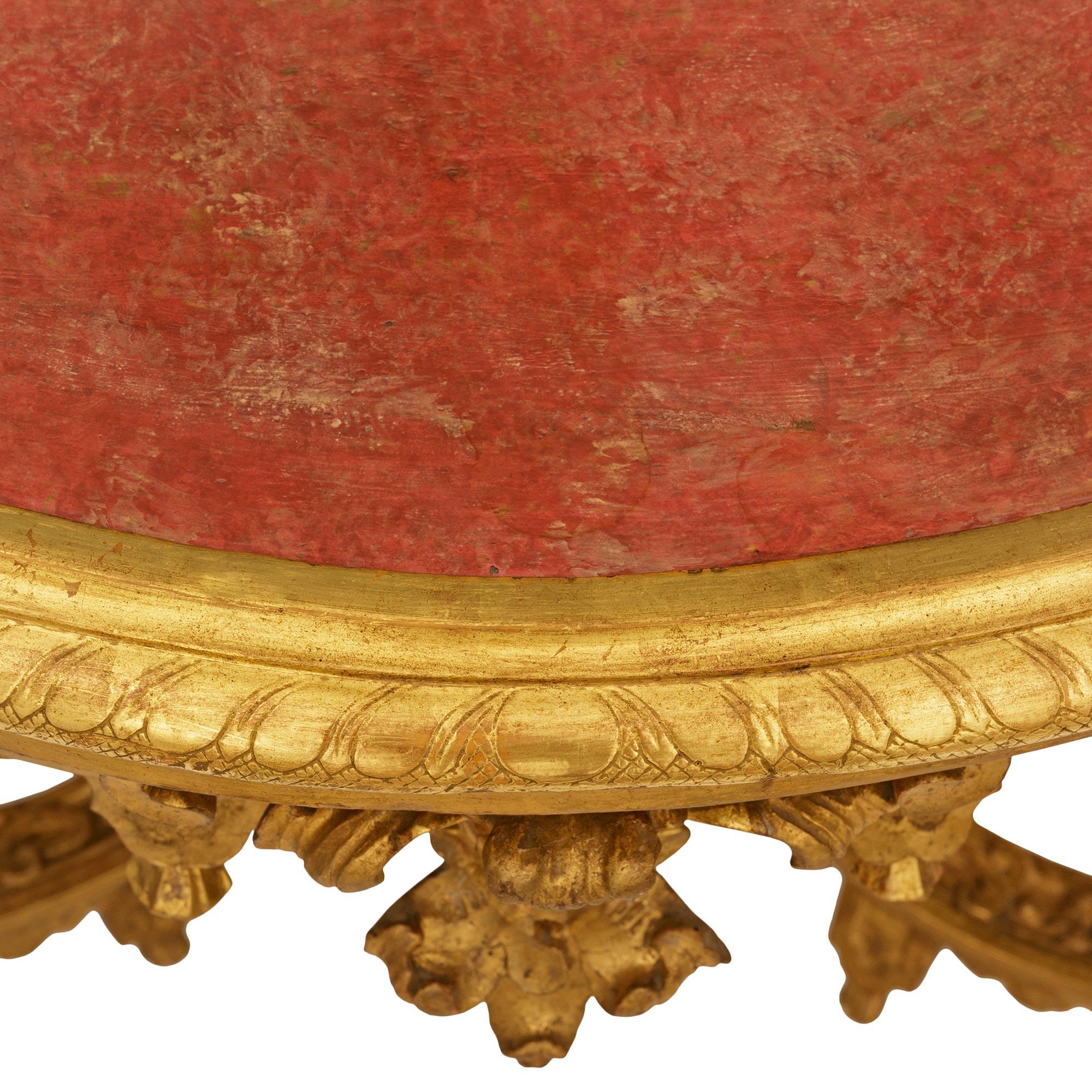 Italian 18th century Louis XIV Period Venetian st. Giltwood console For Sale 1