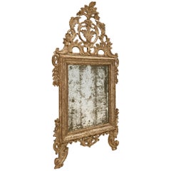 Italian 18th Century Louis XIV Period White Gold Mecca Mirror