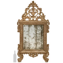 Used Italian 18th Century Louis XIV Period White Gold Mecca Mirror