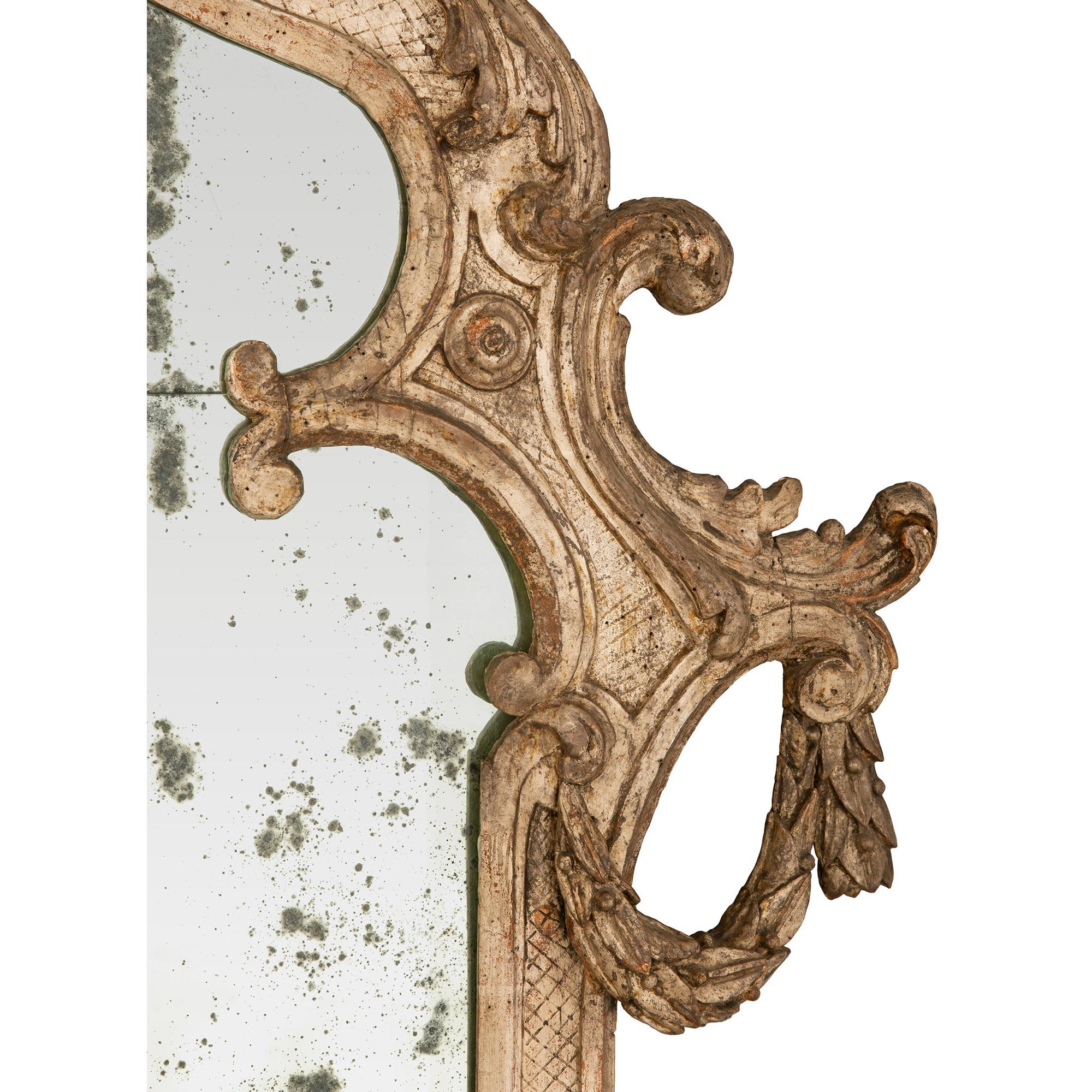 Italian 18th Century Louis XV Period Carved Mecca Mirror For Sale 1