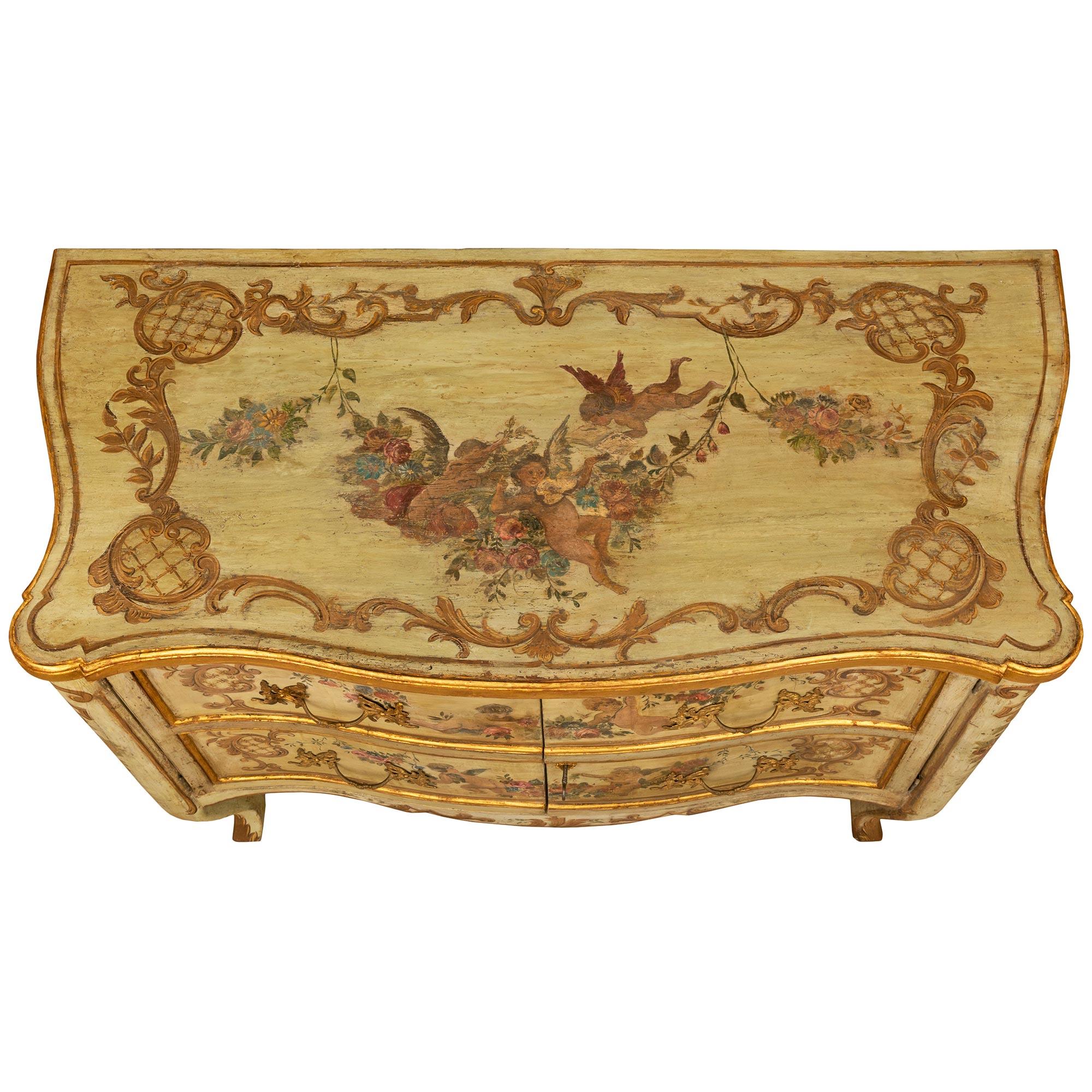 Italian 18th century Louis XV period Giltwood, Ormolu and patinated wood chest For Sale 9