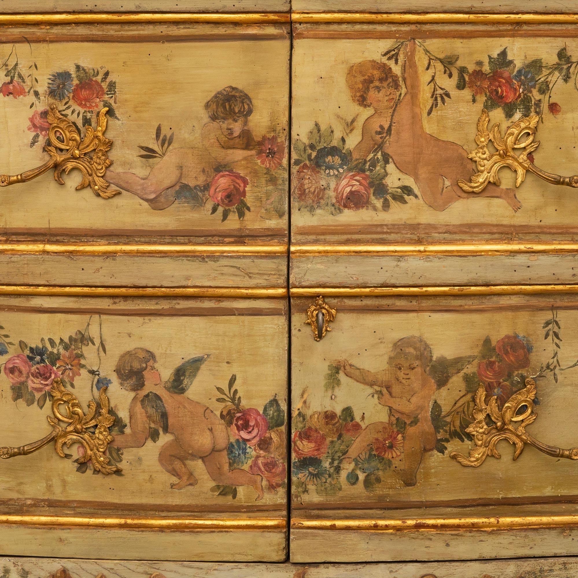 Italian 18th century Louis XV period Giltwood, Ormolu and patinated wood chest For Sale 5