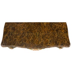 Italian 18th Century Louis XV Period Patinated Wood Wall Mounted Console