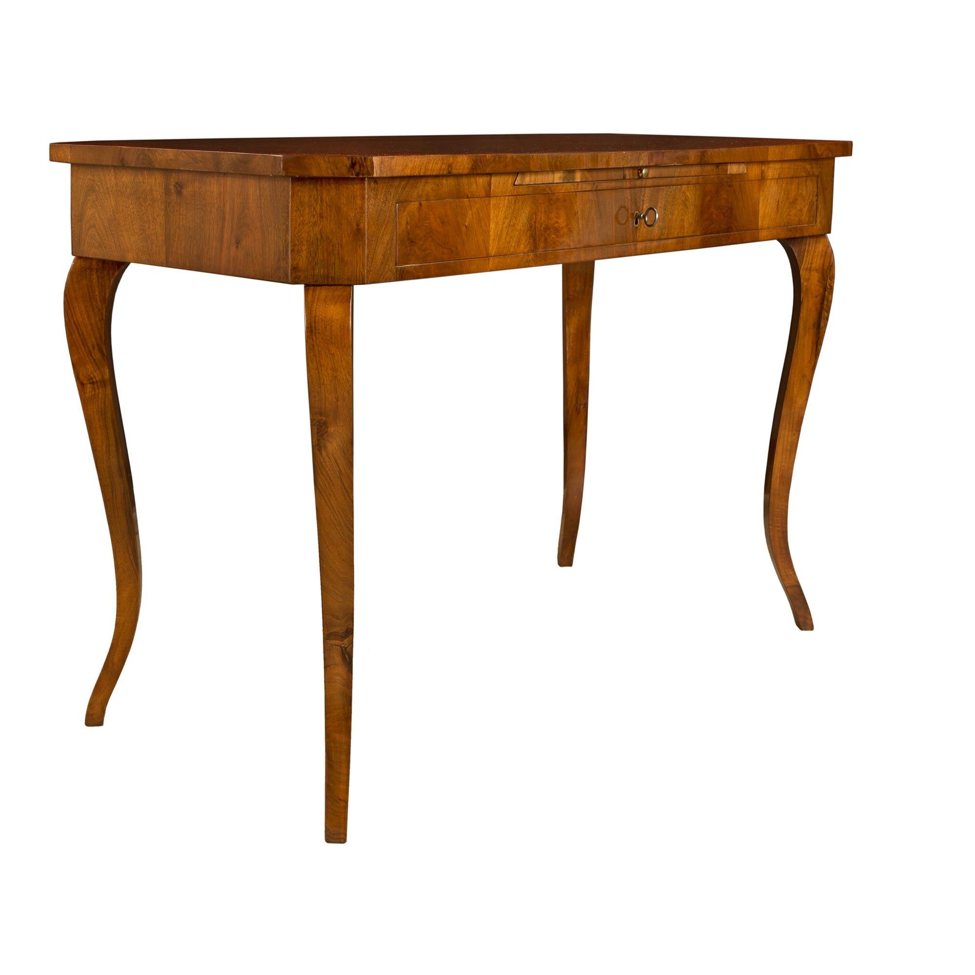 Ivory Italian 18th Century Louis XV Period Walnut, Rosewood and Bone Desk For Sale