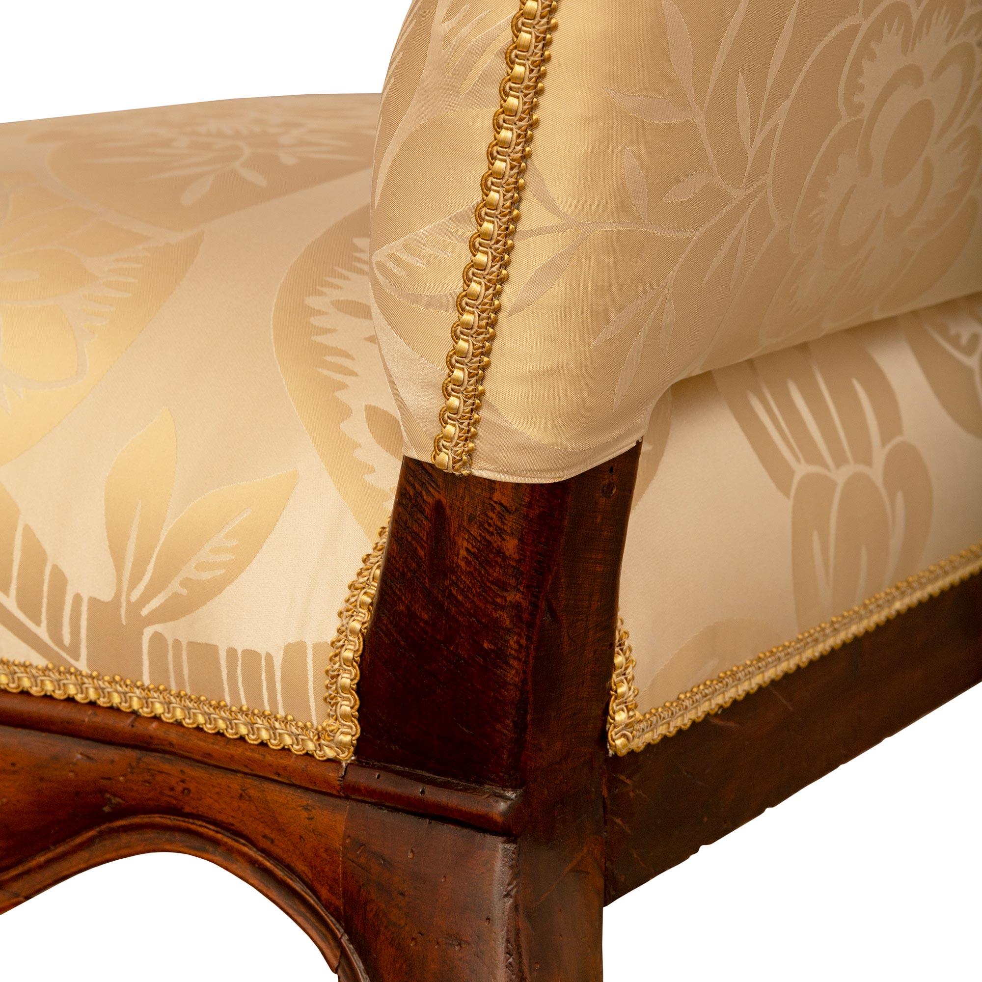 Set of four Italian 18th century Louis XV st. Walnut armchairs. For Sale 1