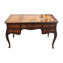 Antique Italian 18th Century Louis XV Writing Table Neapolitan Rosewood Center Desk