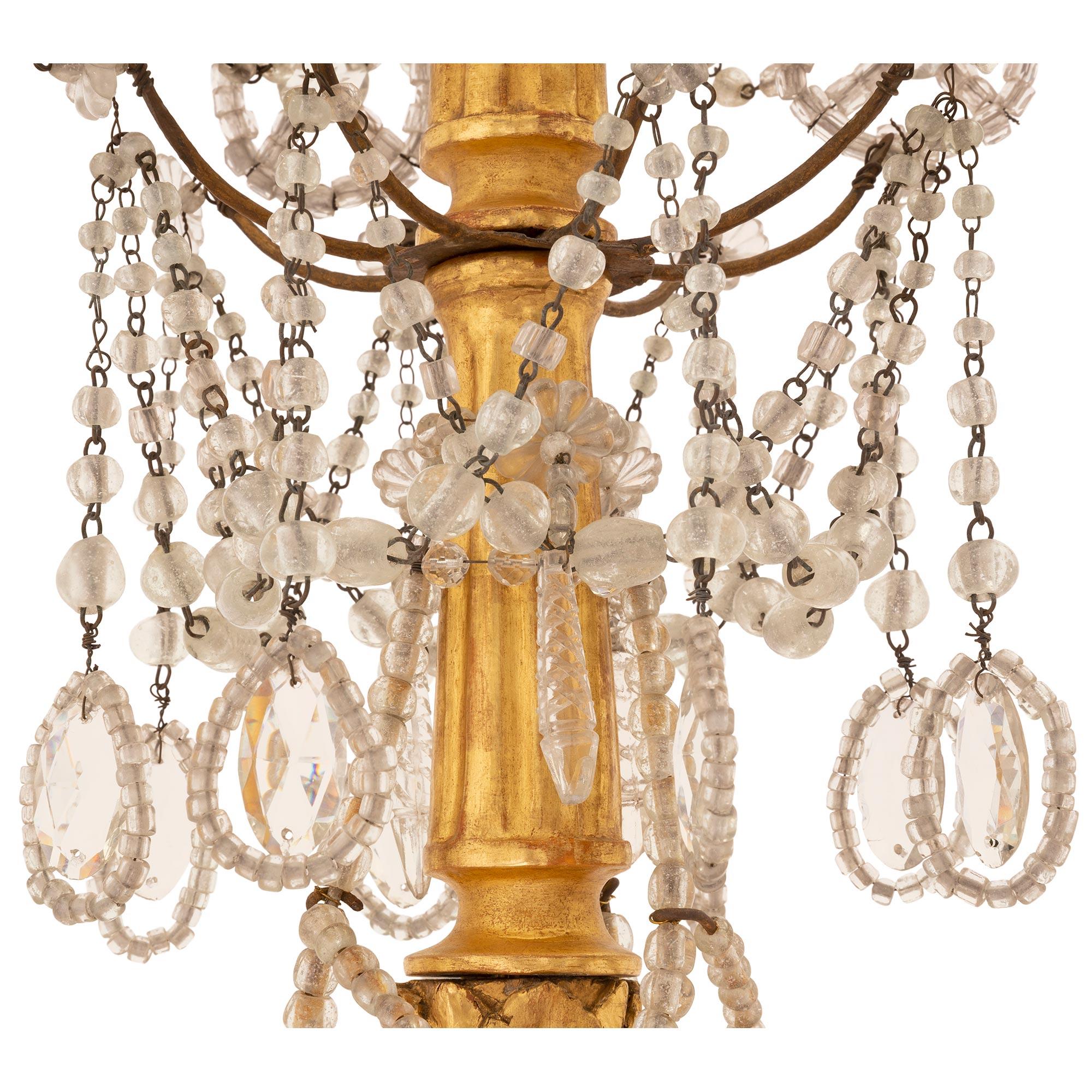 Italian 18th Century Louis XVI Period Chandelier from Turin In Good Condition For Sale In West Palm Beach, FL