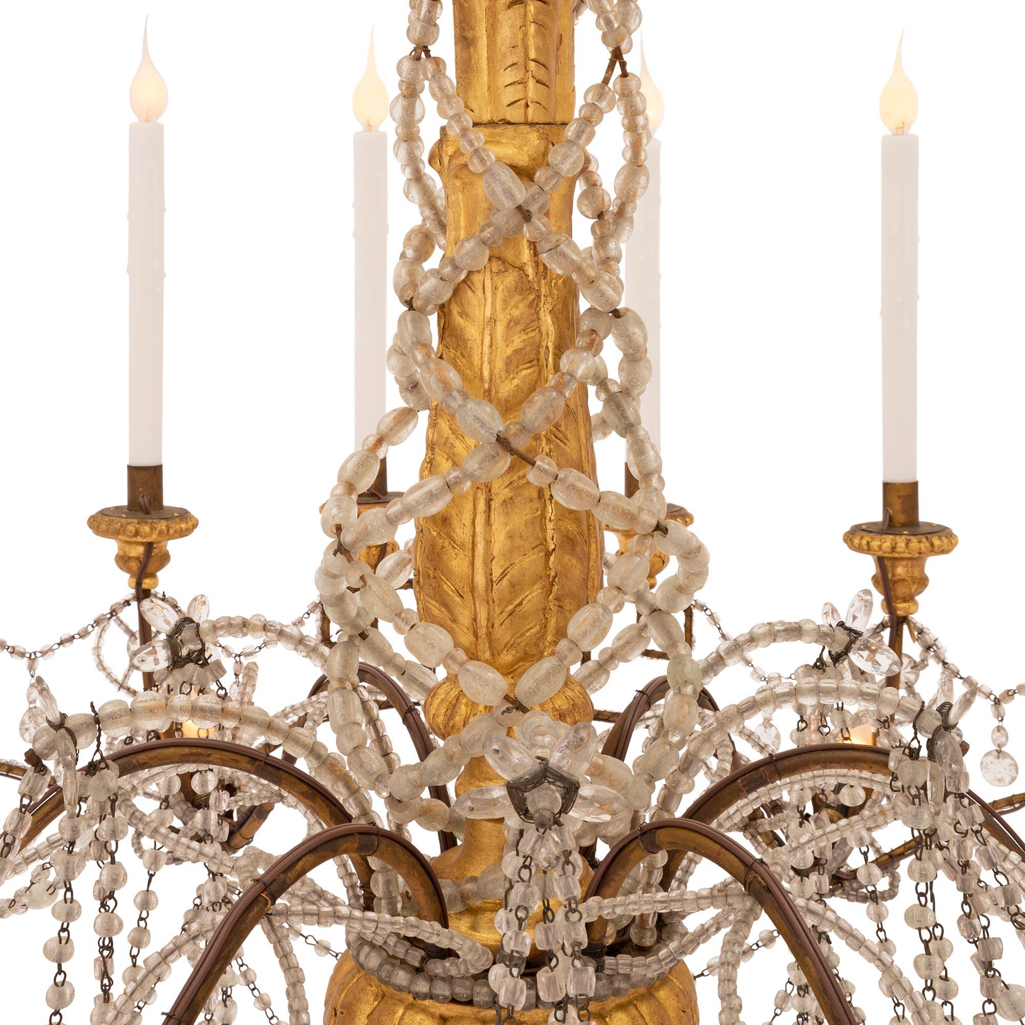 18th Century and Earlier Italian 18th Century Louis XVI Period Chandelier from Turin For Sale