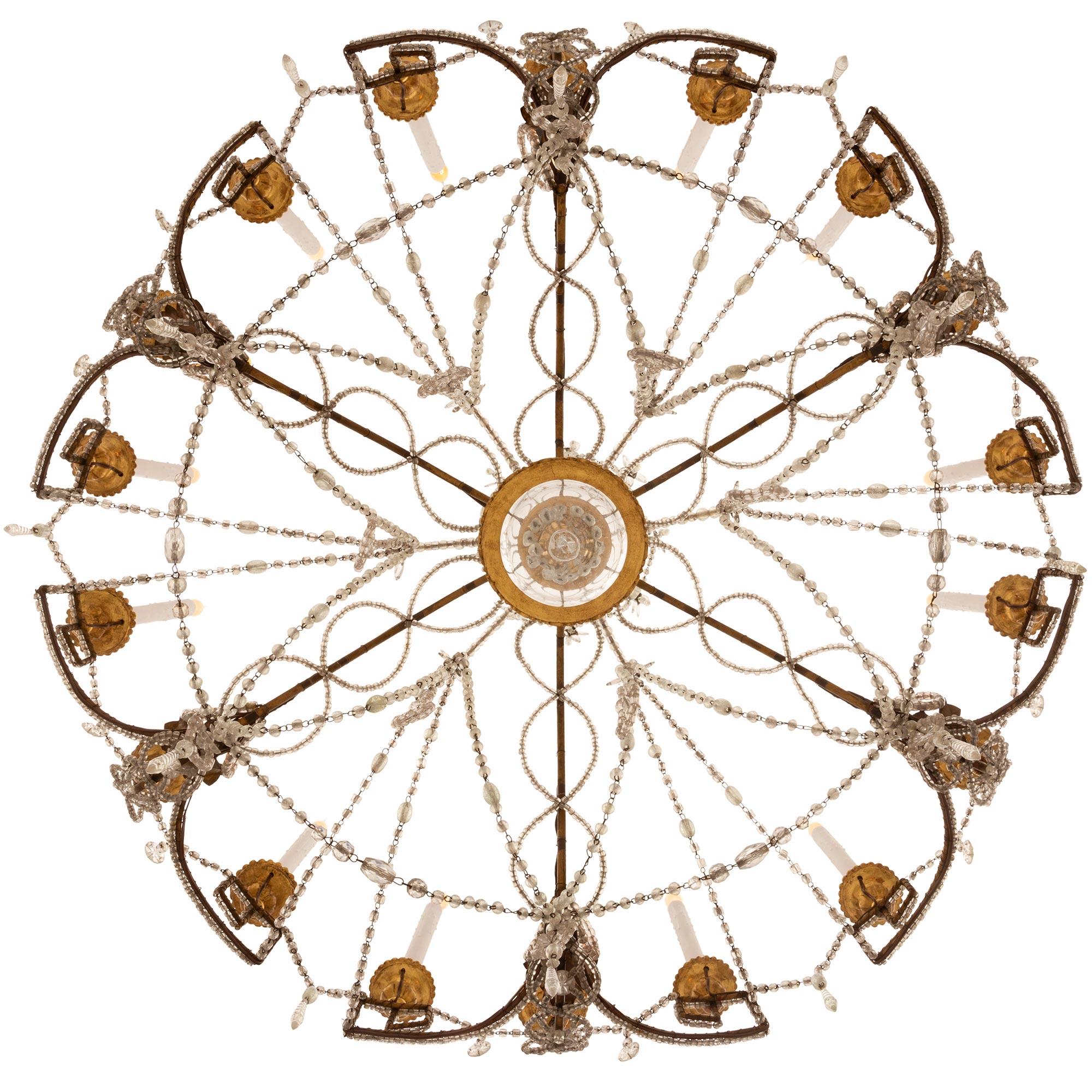 Italian 18th Century Louis XVI Period Chandelier from Turin For Sale 3