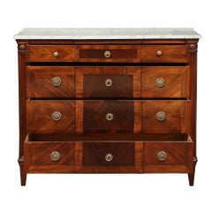 Italian 18th Century Louis XVI Period Four-Drawer Walnut Chest