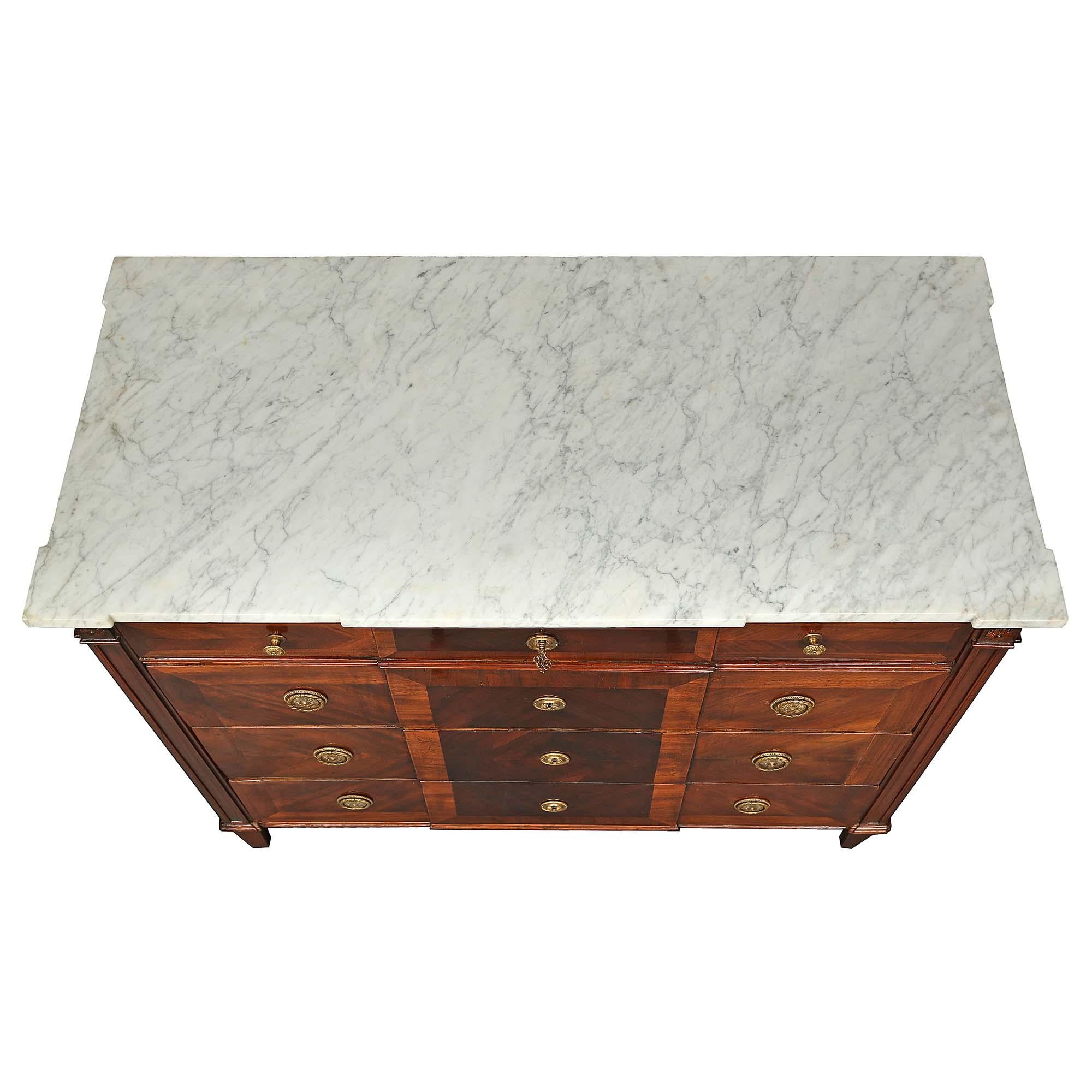 Italian 18th Century Louis XVI Period Four-Drawer Walnut Chest In Good Condition For Sale In West Palm Beach, FL