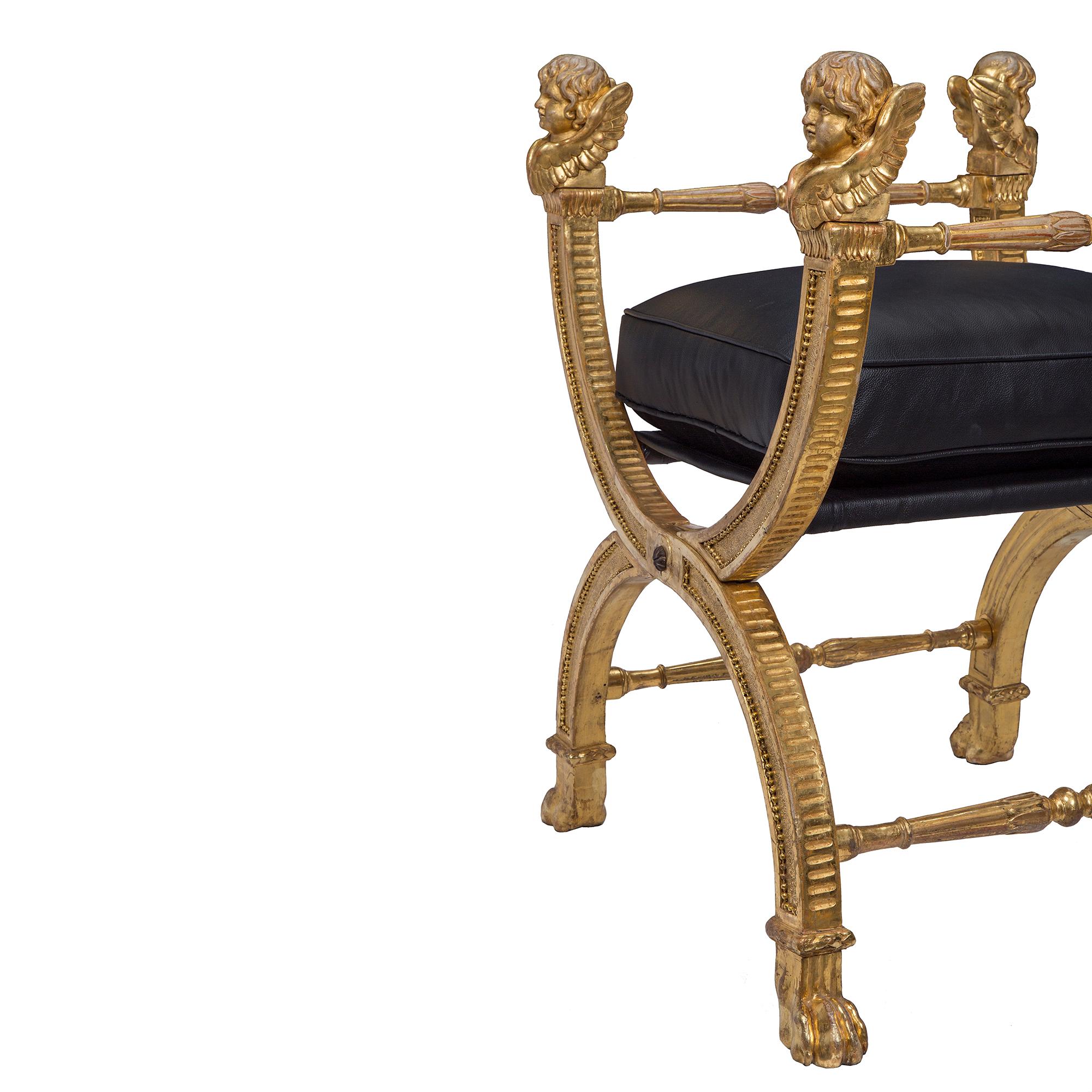 Italian 18th Century Louis XVI Period Giltwood Bench For Sale 1