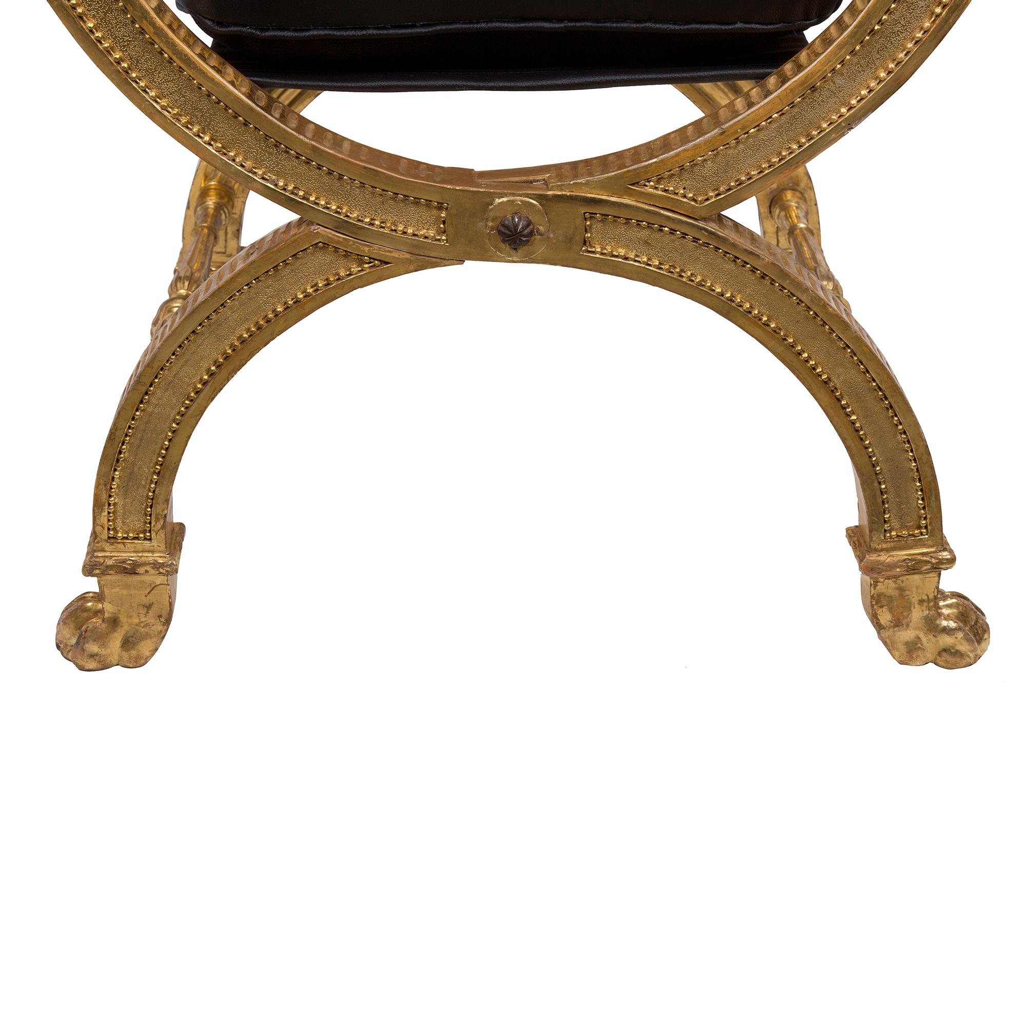 Italian 18th Century Louis XVI Period Giltwood Bench For Sale 3