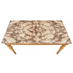 Italian 18th Century Louis XVI Period Giltwood Freestanding Console Table