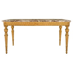 Italian 18th Century Louis XVI Period Giltwood Freestanding Console Table