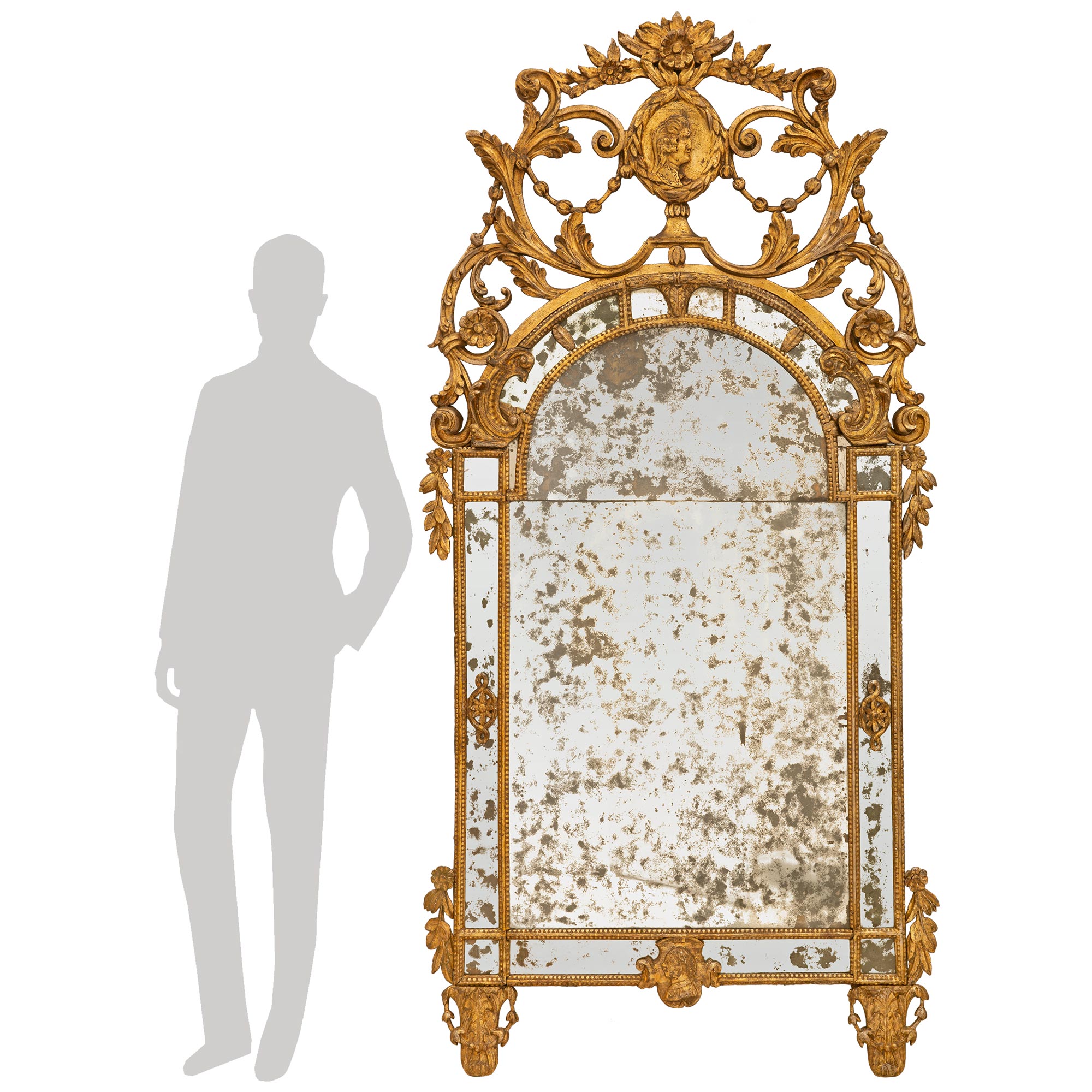 Italian 18th Century Louis XVI Period Mecca Mirror For Sale