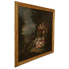 Italian 18th Century Louis XVI Period Oil on Canvas Still Life Painting
