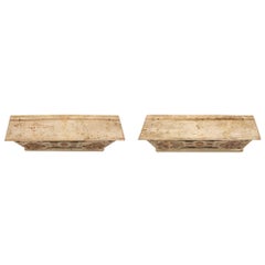 Italian 18th Century Louis XVI Period Patinated and Faux Marble Storage Benches