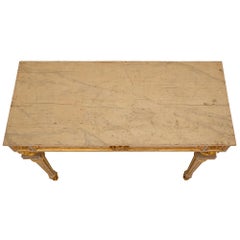 Italian 18th Century Louis XVI Period Patinated and Giltwood Console