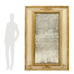 Italian 18th Century Louis XVI Period Patinated and Mecca Mirror