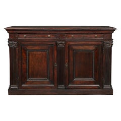 Credenza italiana de nogal del siglo XVIII, época Luis XVI