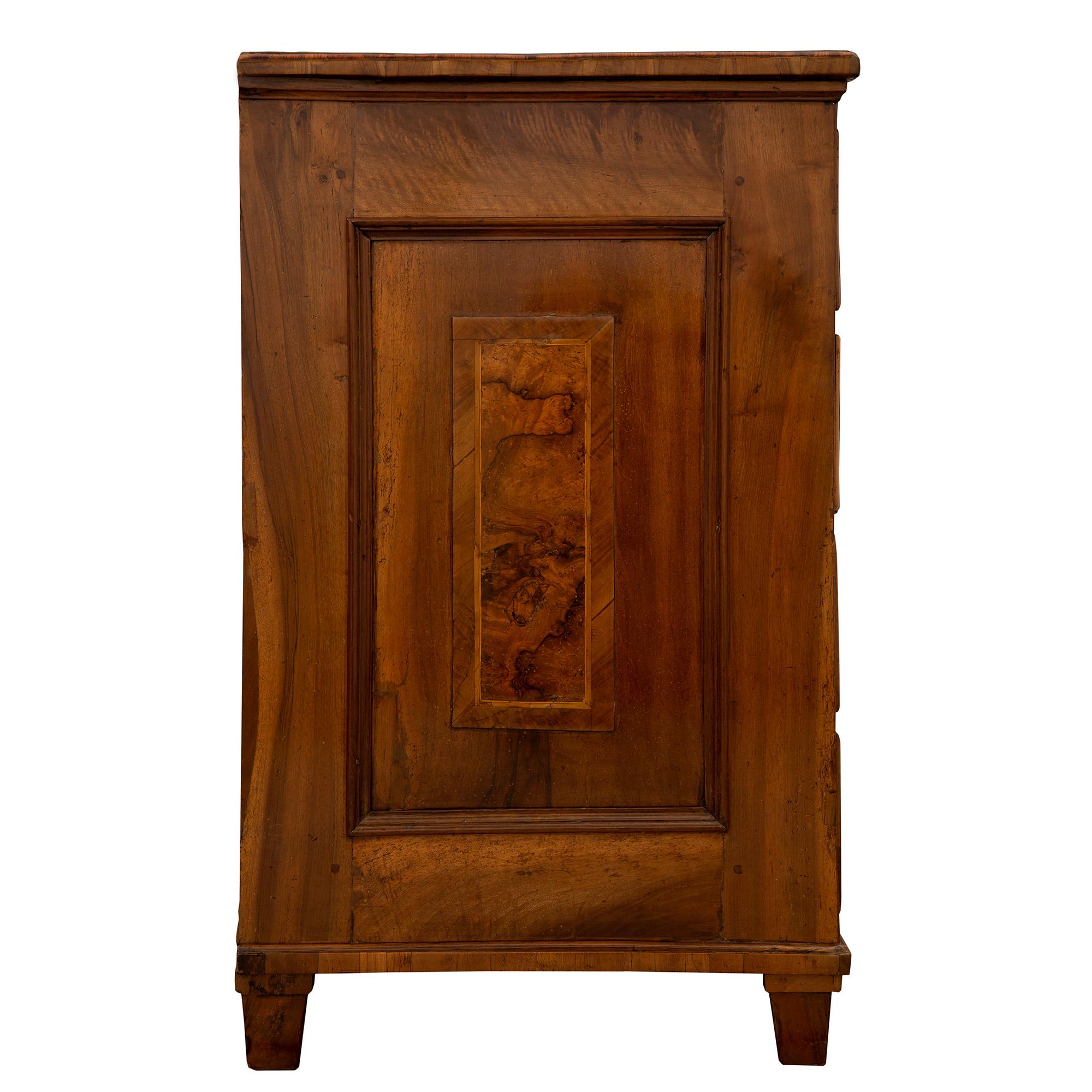 Abalone Italian 18th Century Louis XVI Period Walnut, Kingwood and Charmwood Commode For Sale