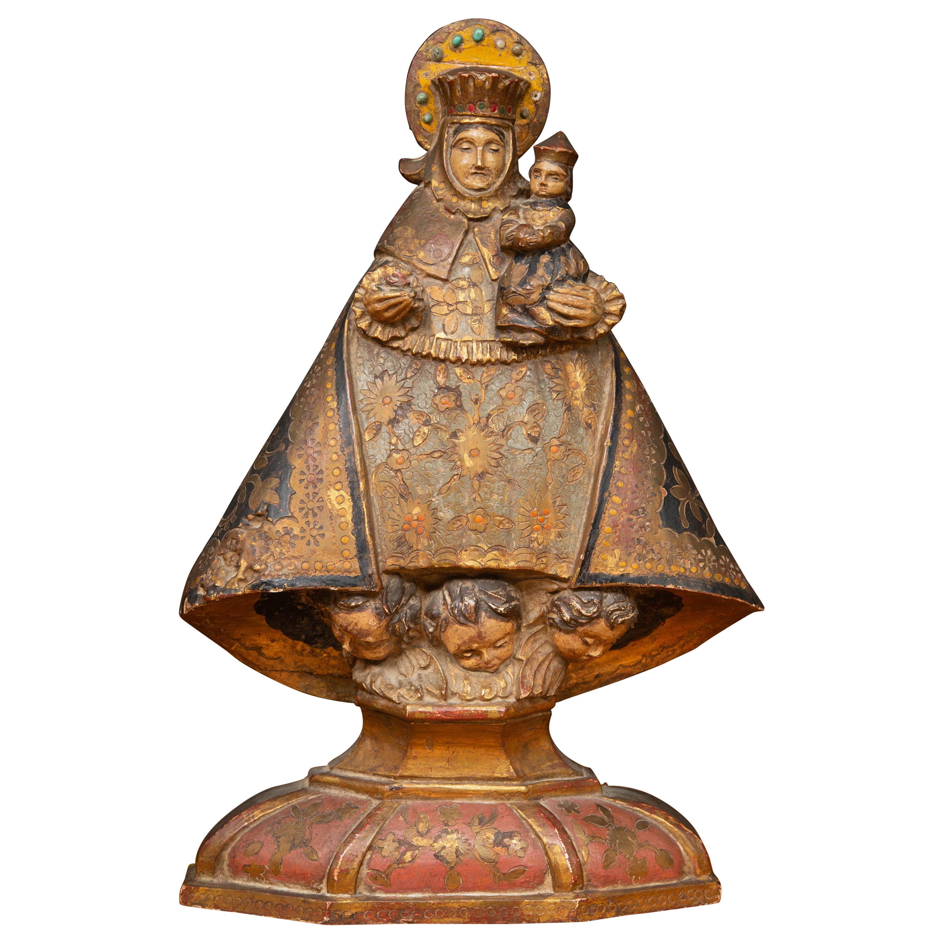 Italian 18th Century Madonna and Child For Sale
