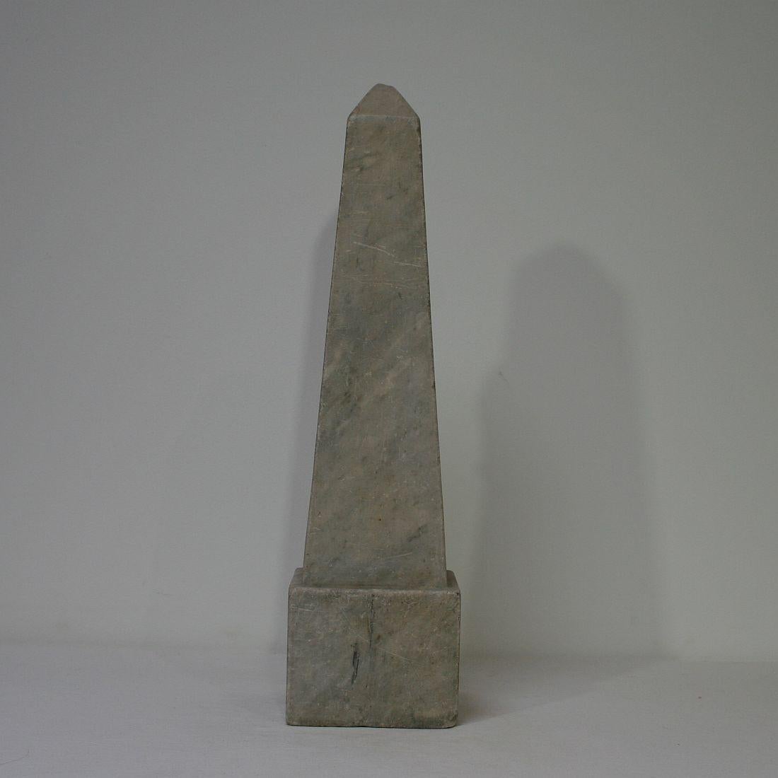 Italian 18th Century Marble Obelisk with a Fountain Head 1