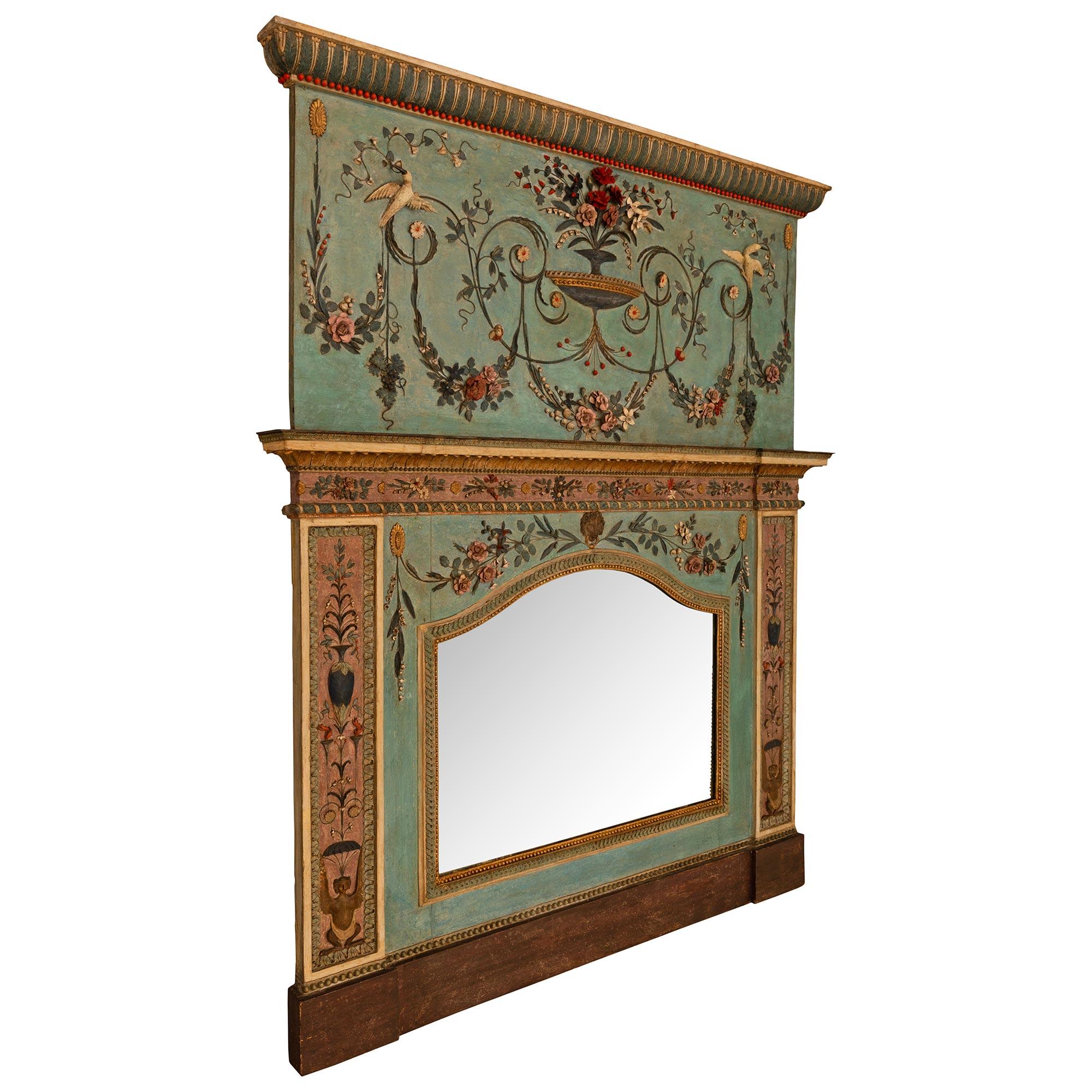 italien Miroir Trumeau milanais du 18ème siècle en vente