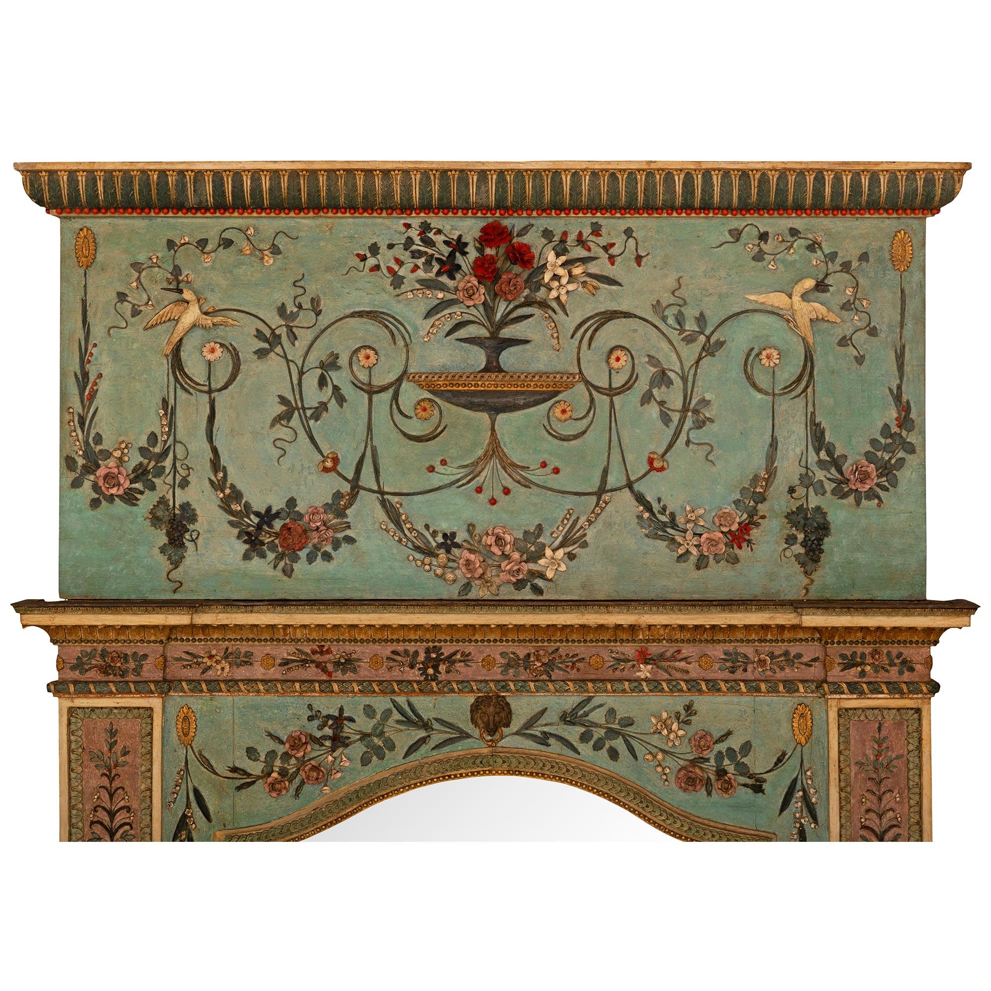 Miroir Trumeau milanais du 18ème siècle Bon état - En vente à West Palm Beach, FL