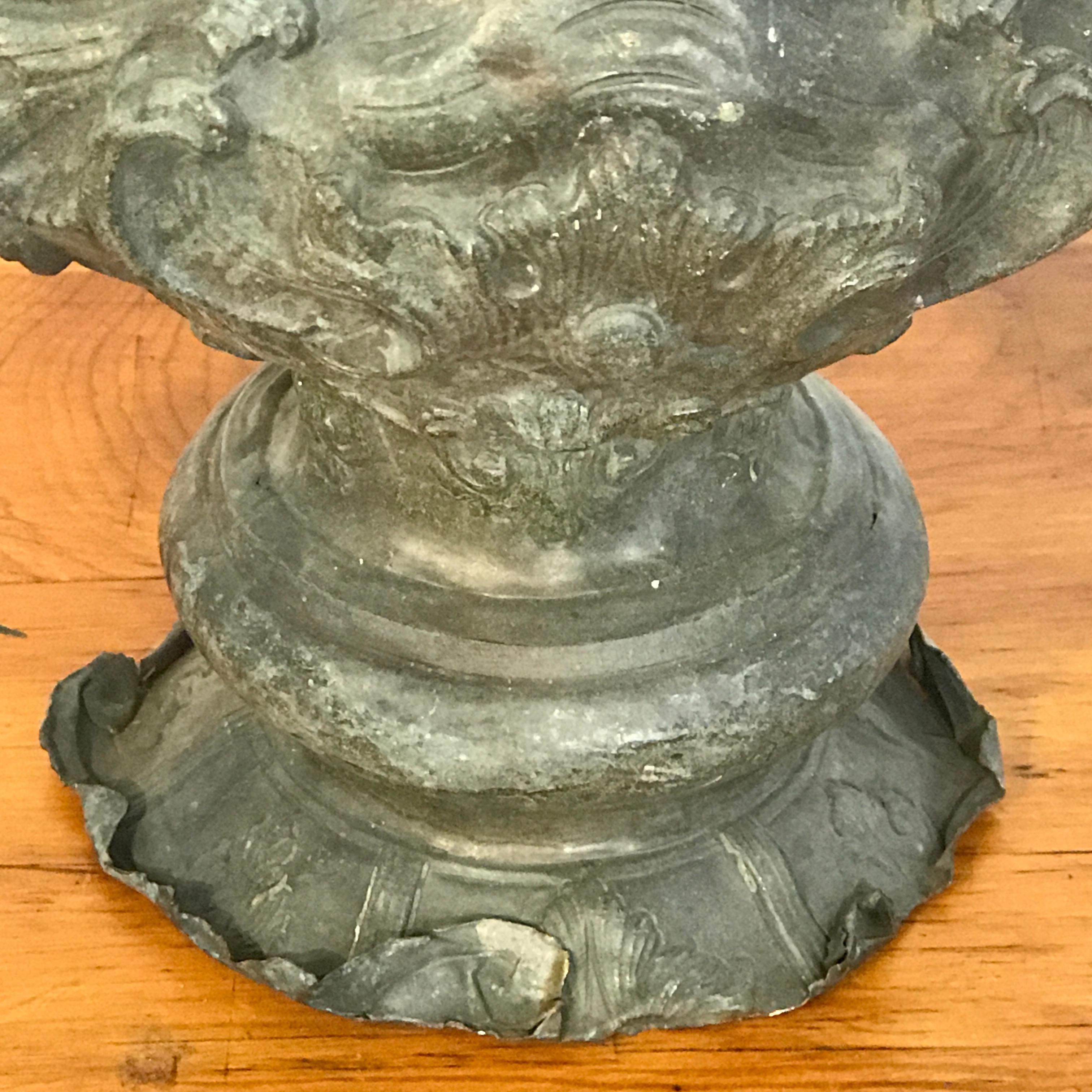 Italian 18th Century Mounted Fragment of a Copper Sanctuary Font 4