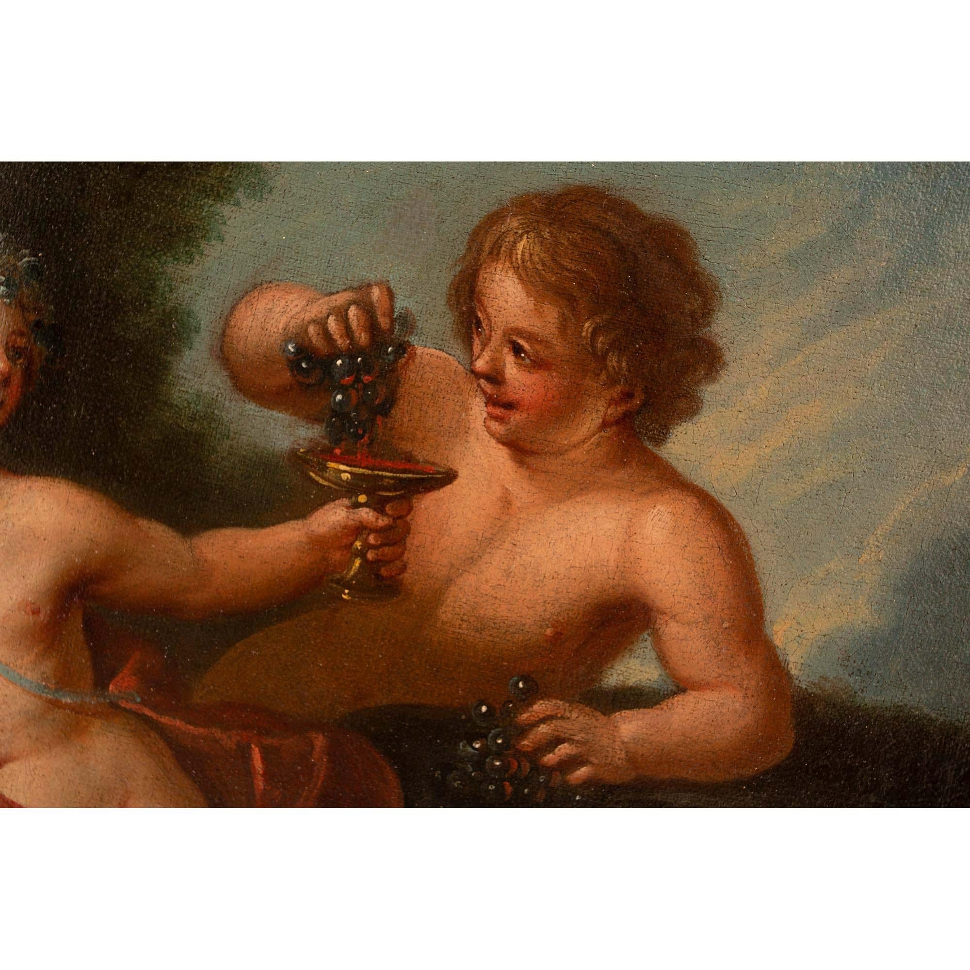 Italian 18th Century Neo-Classical Oil on Canvas Painting In Good Condition For Sale In West Palm Beach, FL