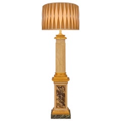 Italian 18th Century Neo-Classical St. Giltwood Floor Lamp
