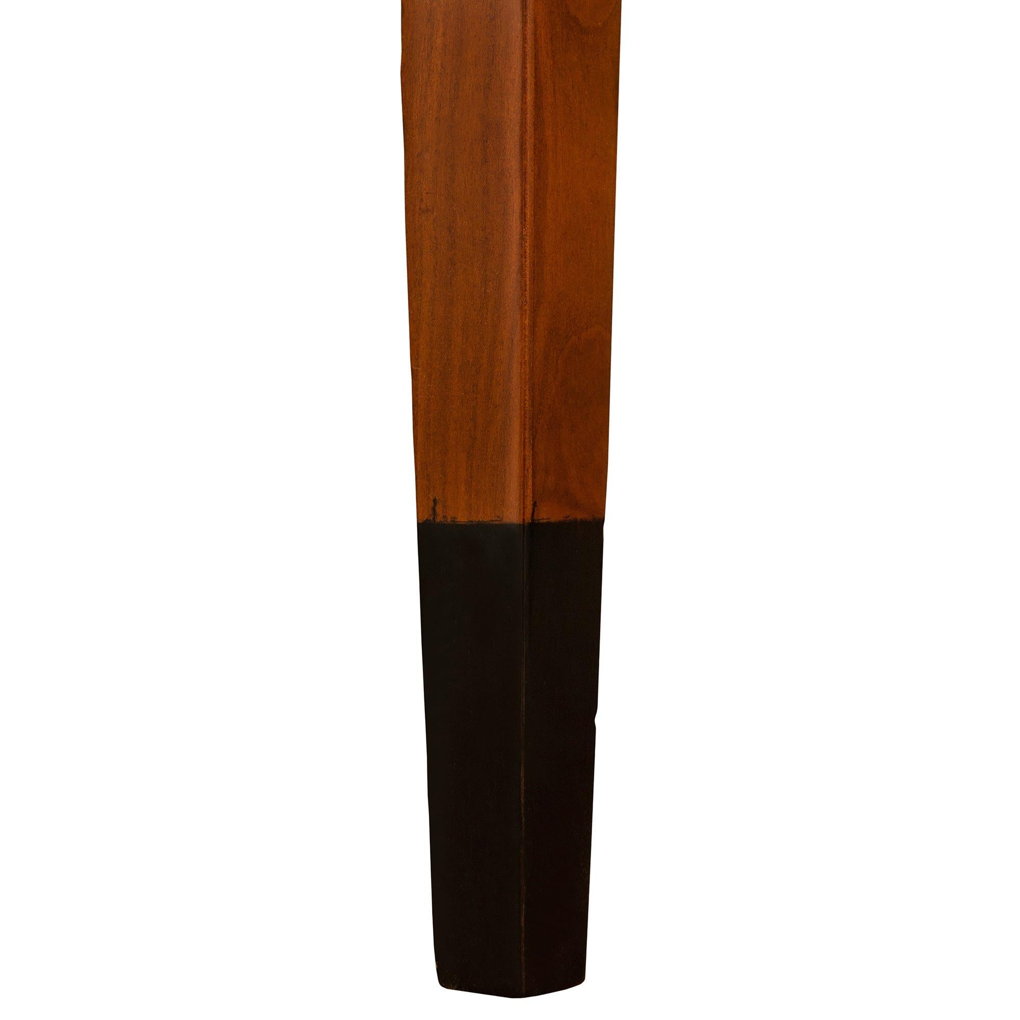 Italienische neoklassizistische Konsole aus dem 18. Konsole aus Giltwood, Nussbaum und Marmor im Angebot 2